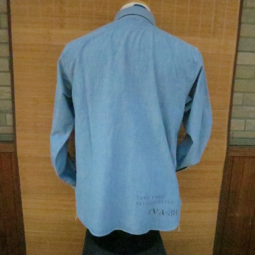 BUZZ RICKSONS BLUE CHAMBRAY L/S WORK SHIRT 『CVA-38』STENCIL