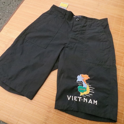 BUZZ RICKSONS VIET-NAM EMBD SHORTS 『VIET-NAM MAP』BLK