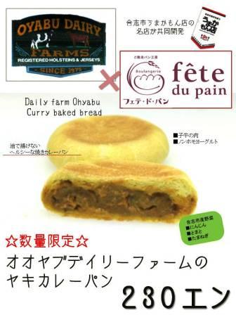 オオヤブデイリーファームの焼きカレーパン