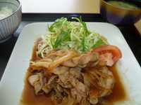 今日は、「生姜焼き定食」にしました！