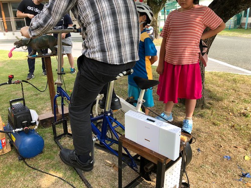 タンデム自転車を体験 タンデム自転車を体験