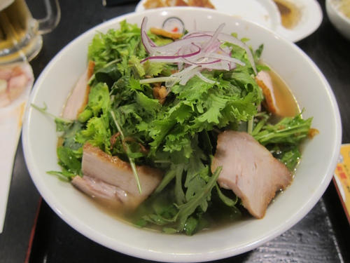 喜多方ラーメン 小法師 (大森)　わさび菜たっぷり香味醤油ラーメン