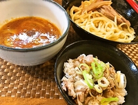 【つけ麺 炎馬】さんに、赤・白のつけ麺を女子三人衆で食す！ ﾟ∀ﾟ)・∵.