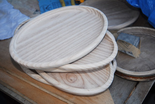 只今・製作の途中(楕円皿)