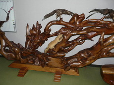 木根磨き飾りとゴミ