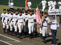 九州学院中学校軟式野球部、全国大会での写真です！