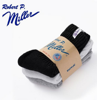 MILLER　ミラー　3p socks　アソート クルーソックス 3足組 靴下 ギフト 贈り物　ユニセックス　カジュアル