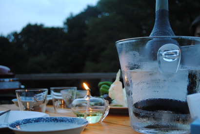 デッキで乾杯☆