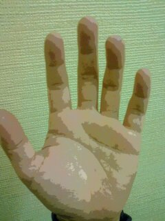 人のてのひらがあたっていると きもちいい