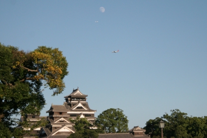 熊本城　夕方