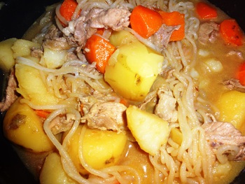 男料理　基本料理肉じゃがを調理してみる♪野菜頂物♪