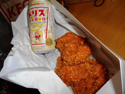 ケンチキの辛いのとハイボールがあう♪～晩酌～