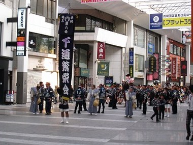 今日は藤崎八幡宮秋季例大祭、下通は6番です。