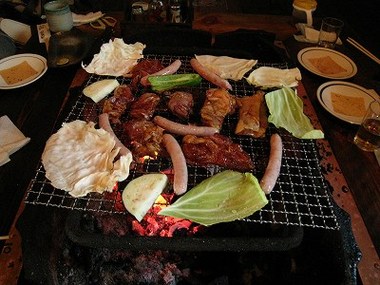 隠れ家みたいな地鶏屋らくだ山と月廻り温泉と白川水源