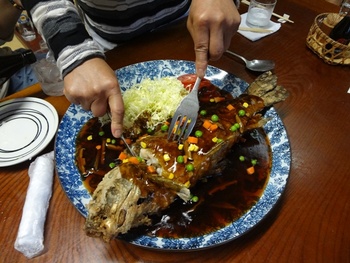 鯉料理を喰らい祭りへ