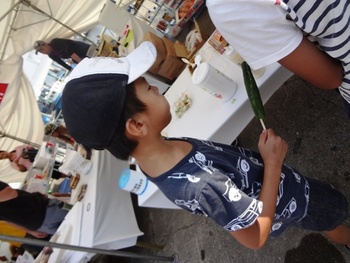 祭りの後は釣り堀へ!