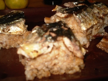 秋刀魚焼き棒寿司