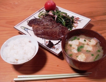 男料理~ステーキ4割引き~