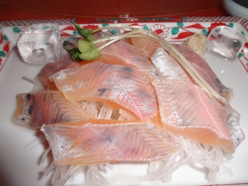 釣り堀で流しそうめん♪