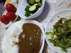 梨カレーとでこぽんプリン