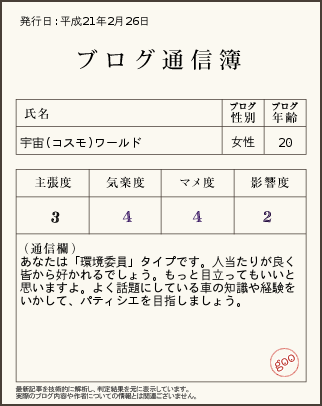 自分もブログ診断しますた