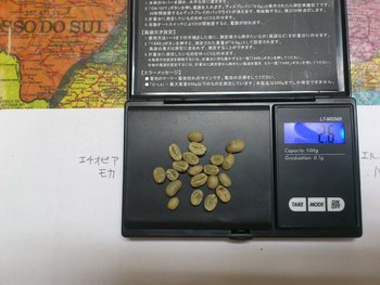 コーヒー豆の重さ コーヒー豆の重さ