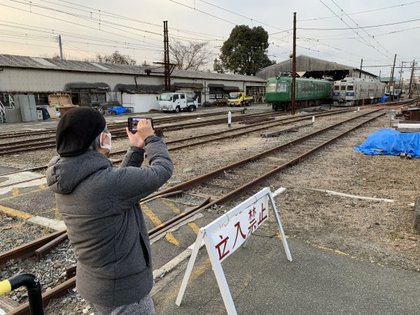 東京からの客人を熊電北熊本駅に案内