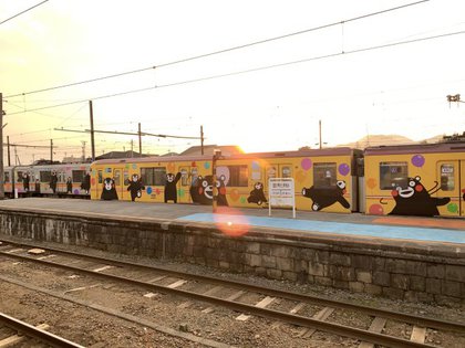 東京からの客人を熊電北熊本駅に案内