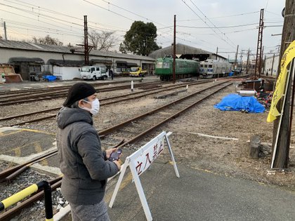 東京からの客人を熊電北熊本駅に案内