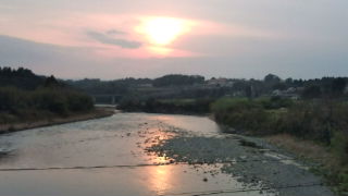 川辺川の夕日♪