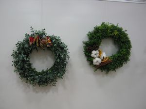 和のクリスマスリース作りレポート