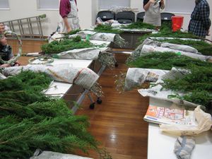 和のクリスマスリース作りレポート