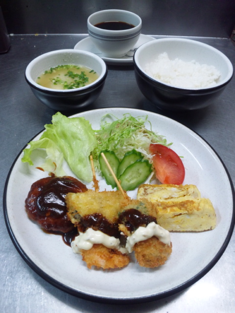 串フライ＆ハンバーグ