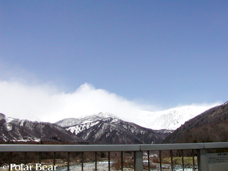 白馬大橋からみました白馬岳です(^^)