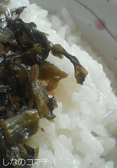 阿蘇のたかな漬けをお茶漬けにしてみました(^~^*
