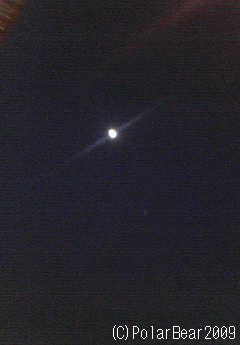 お月様ふっくら半月です☆=