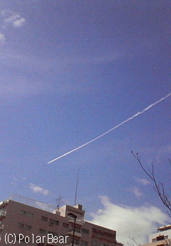 飛行機雲です☆=