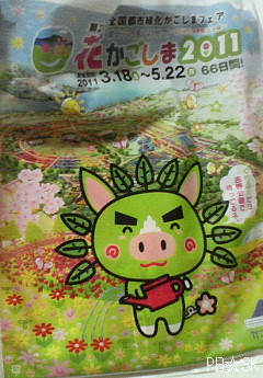 【鹿児島県PR】のブースと“ぐりぶー”(^▽^*【羽田空港】