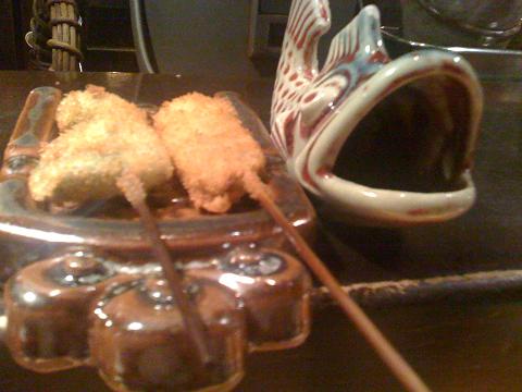 アスパラの串揚げです(^^)/