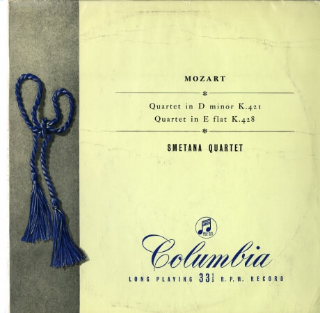 GB COLUMBIA 33CX1424 スメタナSQ モーツァルト・弦楽四重奏K.421.428