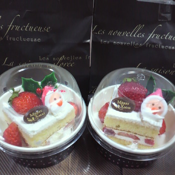 クリスマスケーキ&エコクラフトバスケット