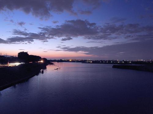 江津湖の夕暮れ