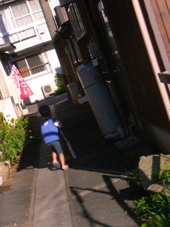 緑の中で