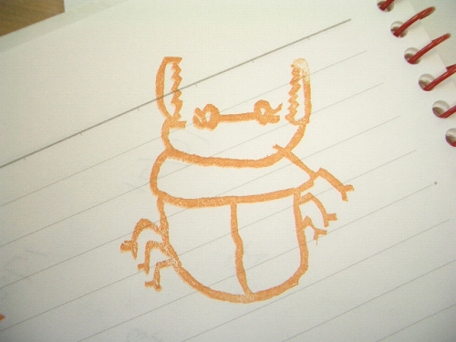 子供の落書きを、アレンジハンドメイド♪