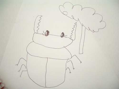 子供の落書きを、アレンジハンドメイド♪