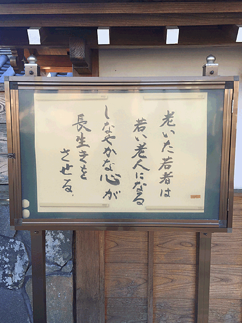 老いた若者は 若い老人になる しなやかな心が 長生きをさせる