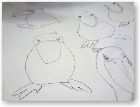 ハシビロコウの絵 ハシビロコウの絵