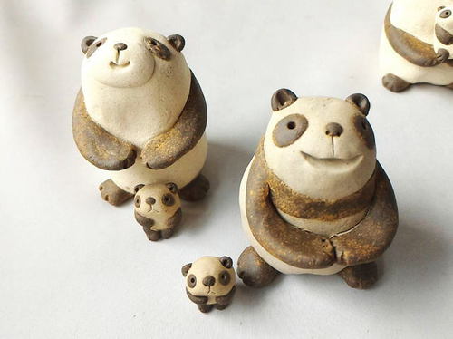 パンダの親子 パンダの親子