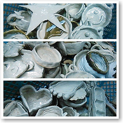 夏休み陶芸教室作品