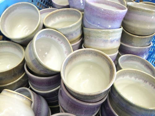 均窯と緑釉のいっぷく茶碗 均窯と緑釉のいっぷく茶碗